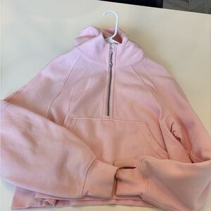 Strawberry Milkshake Lululemon Scuba Oversized Half Zip Hoodie M/L